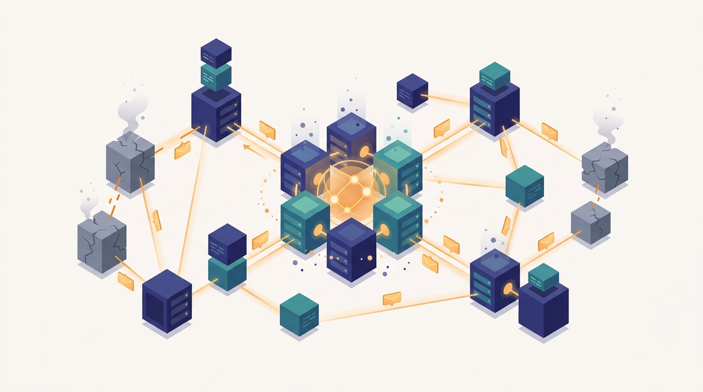 Conceptual illustration for Chapter 2: Distributed Systems Concepts for AI