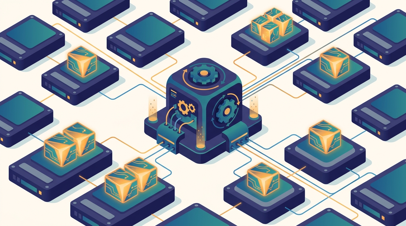 Conceptual illustration for Chapter 8: Distributed Storage and Data Loading