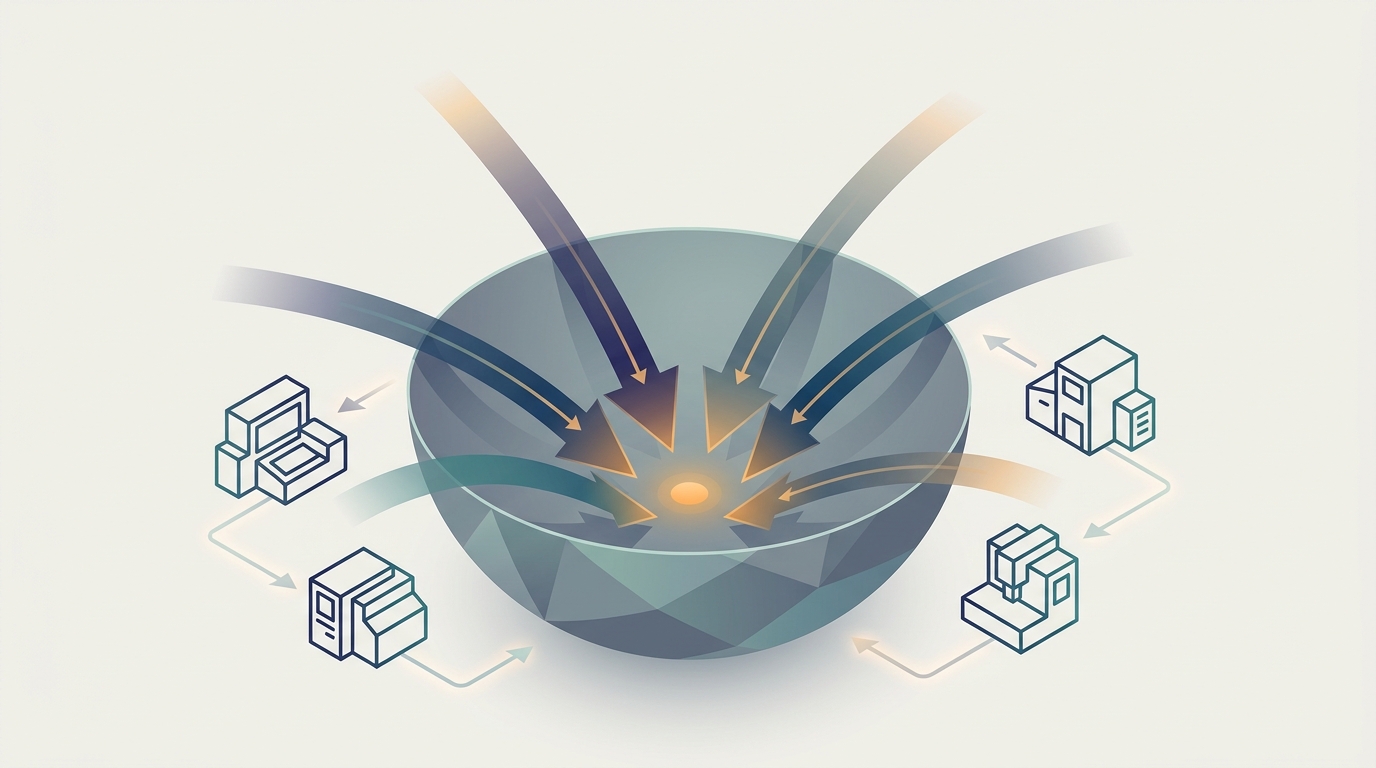 Conceptual illustration for Chapter 10: Distributed Optimization