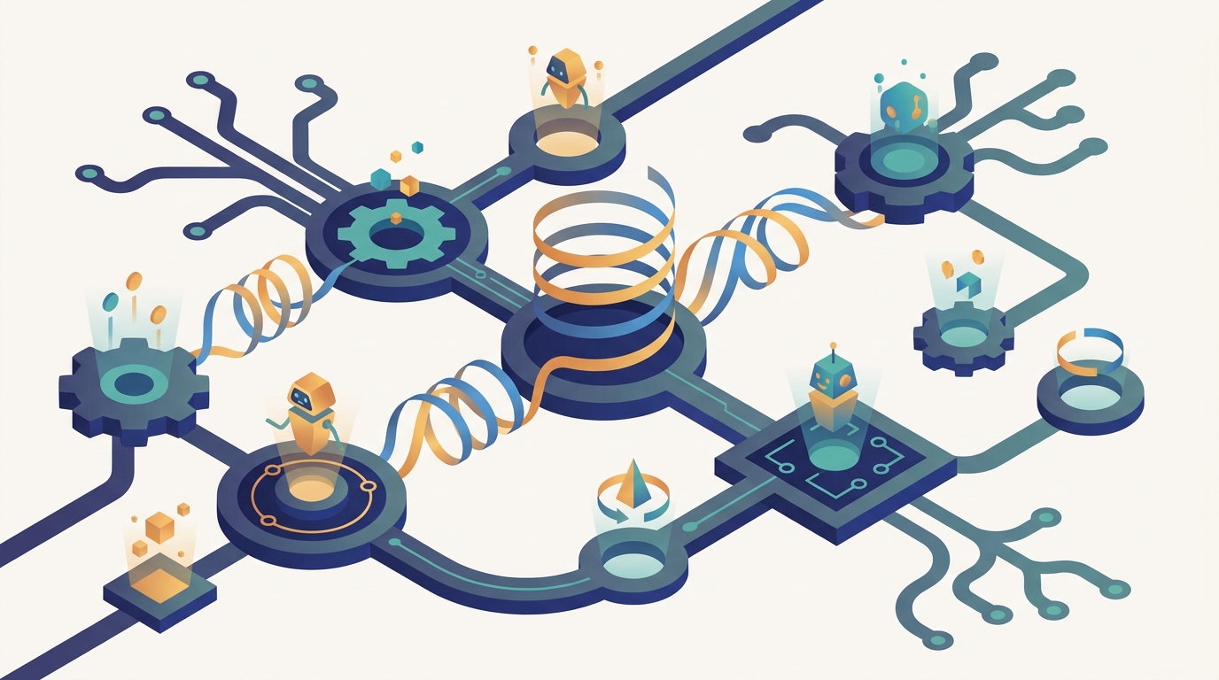 Conceptual illustration for Chapter 30: Multi-Agent Reinforcement Learning