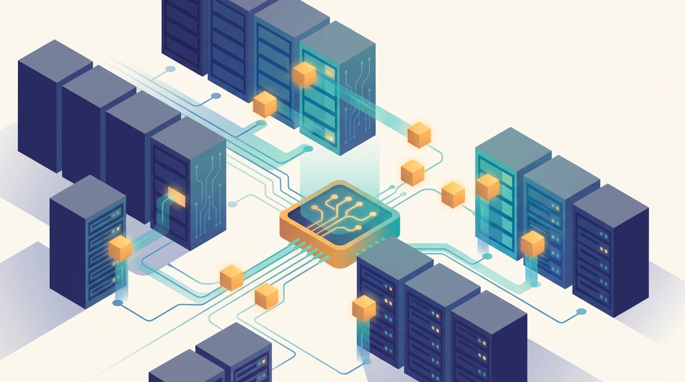 Conceptual illustration for Chapter 33: Cluster Infrastructure and Scheduling