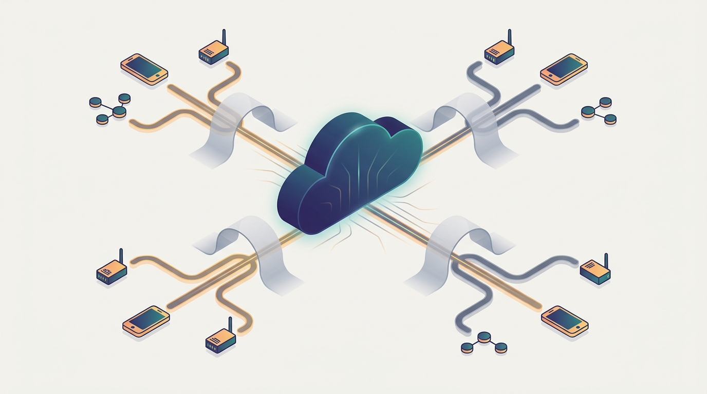 Conceptual illustration for Chapter 34: Edge, Fog, and On-Device Distributed AI