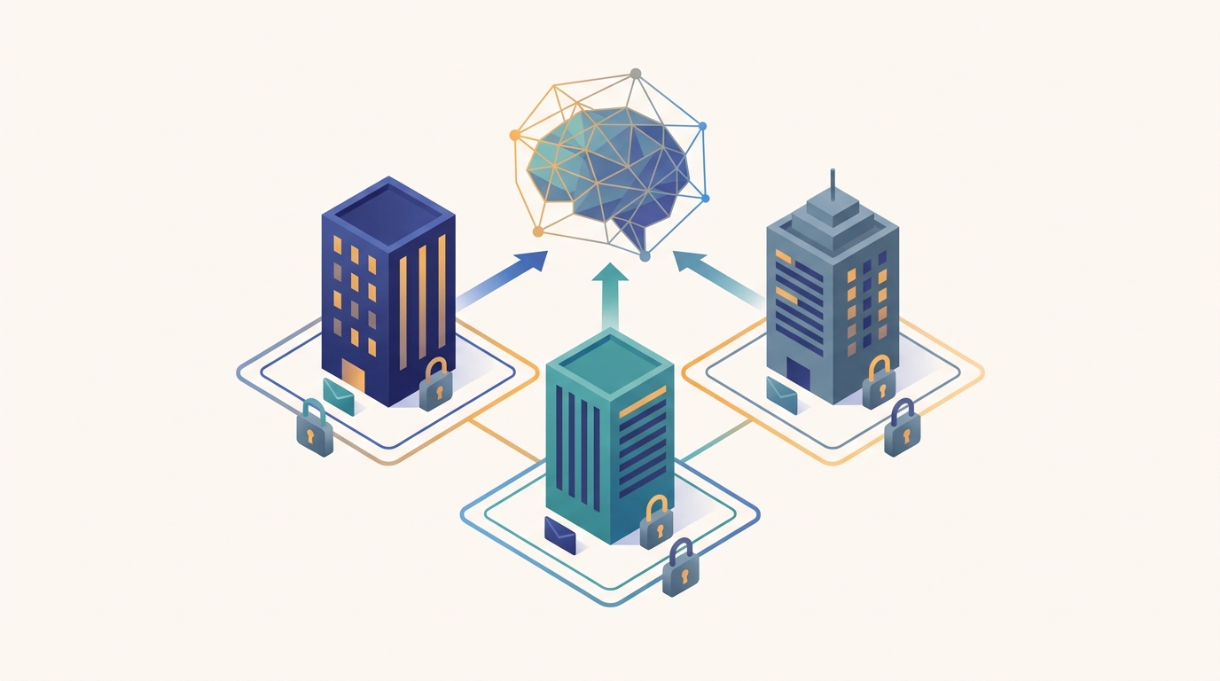 Conceptual illustration for Chapter 37: Federated Medical AI