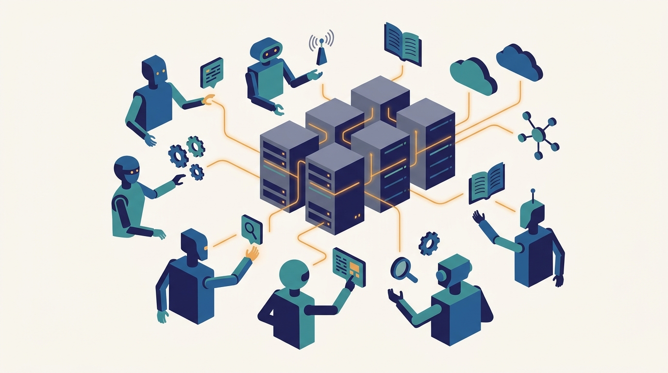 Conceptual illustration for Chapter 40: Distributed LLM and Agentic Applications
